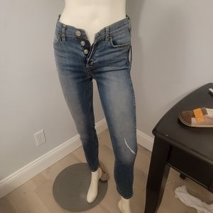 Holly high-rise crop skinny Hudson button down jeans new with tags